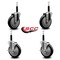 Service Caster 5'' Black Poly Wheel Swivel 3/4'' Expanding Stem Caster Set 2 Brakes, 4PK SCC-EX20S514-PPUB-BLK-2-TLB-2-34 - alternate 4